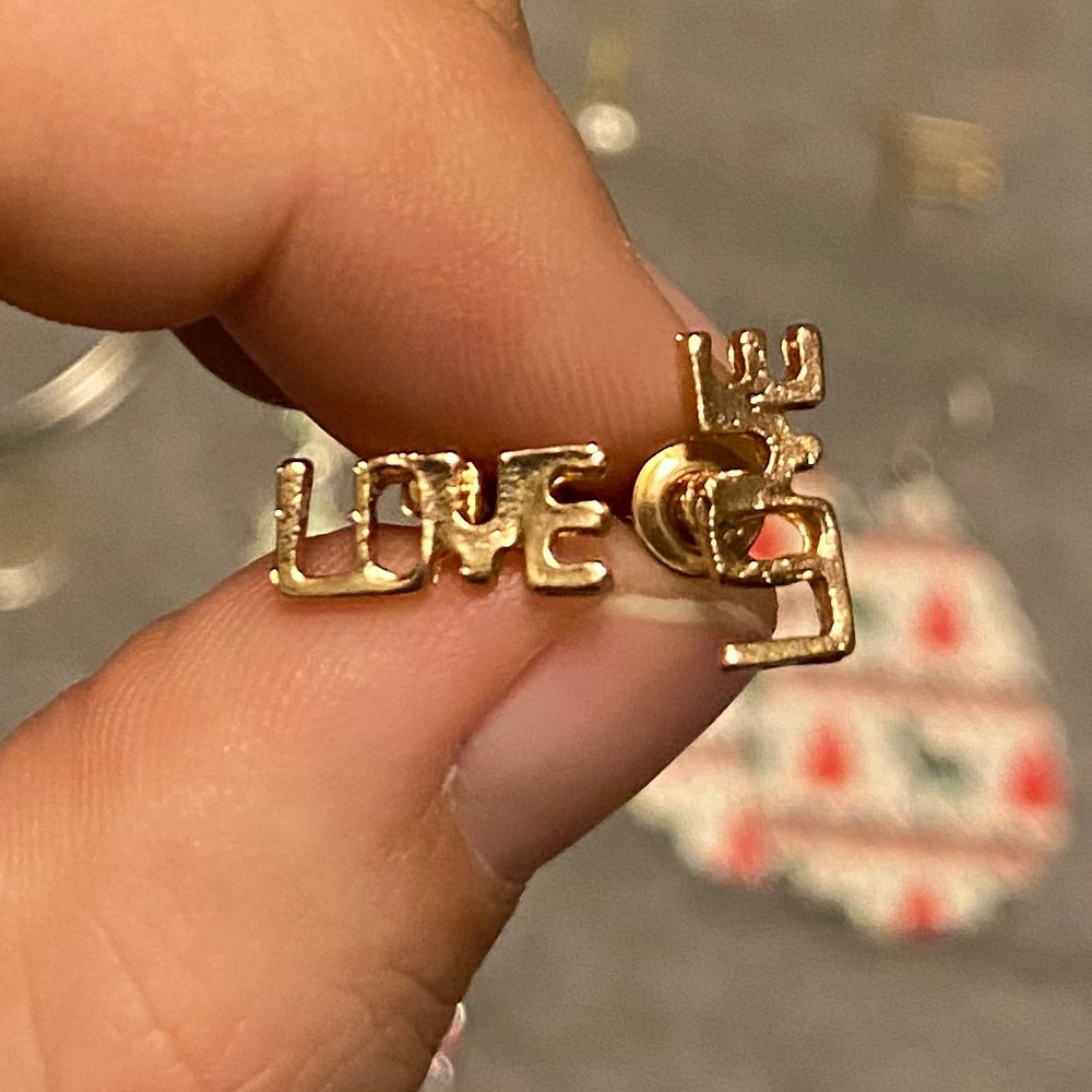 “Love” earrings